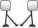 Hood Mirror Assembly for International 4300, 4400, 7400, 7600, 8500 Durastar Workstar II Trucks - Driver & Passenger Side, Black