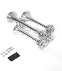 universal for Car Train Boat 12V/24V Truck Air Horn 150DB 4 Trumpet Horns Kit