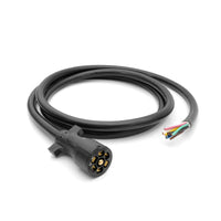 7 Way Plug Trailer Cord Cable Wiring Harness, 7 Pin Trailer Wiring Harness Plug for Campers Caravans RV Food Vans