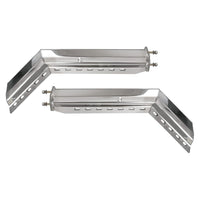 Stainless Steel Angled Mud Flap Hanger Set 30" 2-1/2" 2.5" Bolt Spacing Semi Truck
