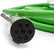 12 FT 7 Way Plug ABS Straight Cable Assembly for Power Brake Lights Green Jacket for Semi Truck Trailer Tractor
