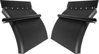 Quarter Fenders for Semi Trucks 24" x 24" Black with Mounting Hardware, Plastic Quarter Fender Kit Set, 1pair