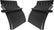 Quarter Fenders for Semi Trucks 24" x 24" Black with Mounting Hardware, Plastic Quarter Fender Kit Set, 1pair
