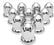 Lug Nut Covers, 33 mm Chrome Lug Nut 10 Pcs Covers Caps for Semi Trucks Accessories, Axle Cover Thread-On ABS Wheel Axle Nut Complete Waterproof (Bullet)