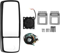 Chrome Door Mirror Heated with LED Turn Signal for Volvo VNL 670 780 630 730 860, VNM 200 430 630, VNX 300 Trucks, Driver Side, Right / Passenger Side