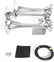 universal for Car Train Boat 12V/24V Big Chrome Air Horns 150DB 3 Trumpet Loud Truck Horn