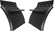 Quarter Fenders for Semi Trucks 24" x 24" Black with Mounting Hardware, Plastic Quarter Fender Kit Set, 1pair