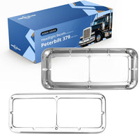 PETERBILT 379 / KENWORTH W900 Rectangular Dual Headlight Bezel Without Visor