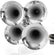 universal for Car Train Boat 12V/24V Truck Air Horn 40cm Big Chrome Large Train Horn 150DB 4 Trumpet Horns