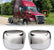 Chrome Hood Mirror Covers for Freightliner Cascadia 2018&UP, A Pair Hood Mirror Covers for Cascadia 2019 2020 (Passenger & Driver Side)