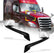 Conjunto de espejo de capó Freightliner Cascadia 2018-2023 (versión electrochapada)