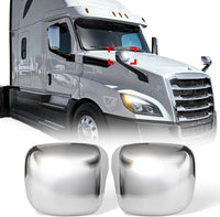 Chrome Hood Mirror Covers for Freightliner Cascadia 2018&UP, A Pair Hood Mirror Covers for Cascadia 2019 2020 (Passenger & Driver Side)