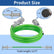 12 FT 7 Way Plug ABS Straight Cable Assembly for Power Brake Lights Green Jacket for Semi Truck Trailer Tractor