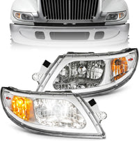 Headlights Assembly Fit 2002-2016 For International 3200 3300 4100 4200 4300 4400 8500 8600, Driver and Passenger Side