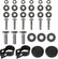 Quarter Fenders for Semi Trucks 24" x 24" Black with Mounting Hardware, Plastic Quarter Fender Kit Set, 1pair