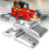 Chrome Door Mirror Cover Bracket for Freightliner Columbia Century, Arm Housing Cover Driver Left & Passenger Right Side (A Pair)