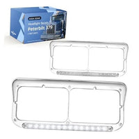 Peterbilt 378 379, Kenworth T400 T600 T800 W900B W900L Classic 120 Headlight Bezels