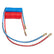 15' Semi Truck Air Brake Line Coil Assembly 15FT Nylon Red & Blue Brass Fittings
