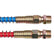 15' Semi Truck Air Brake Line Coil Assembly 15FT Nylon Red & Blue Brass Fittings