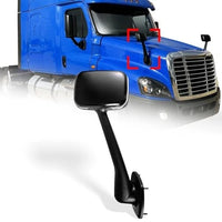 Freightliner Cascadia 2008-2017 Right-Side Hood Mirror Assembly (Black)